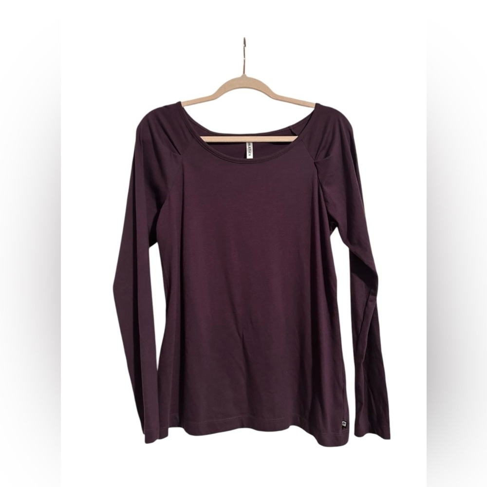 Fabletics Maple Long Sleeve Tee Women's Size XL Basic Purple Long Sleeve Active
